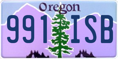 OR license plate 991ISB