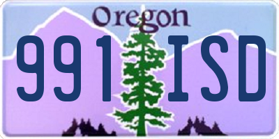 OR license plate 991ISD