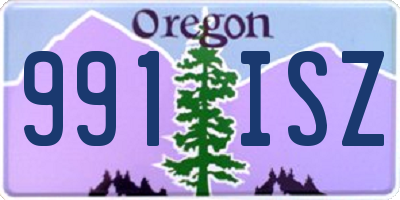 OR license plate 991ISZ