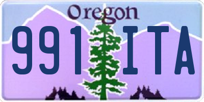 OR license plate 991ITA