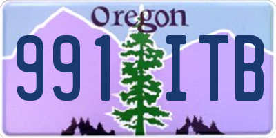 OR license plate 991ITB