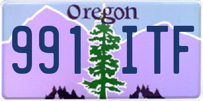 OR license plate 991ITF