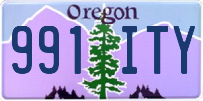 OR license plate 991ITY