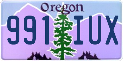 OR license plate 991IUX