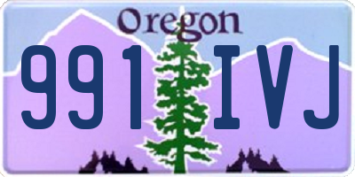 OR license plate 991IVJ