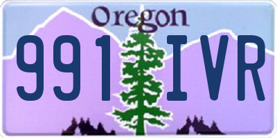 OR license plate 991IVR