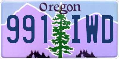 OR license plate 991IWD