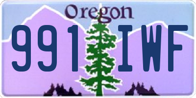 OR license plate 991IWF