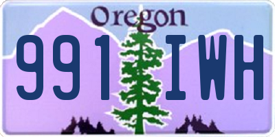 OR license plate 991IWH