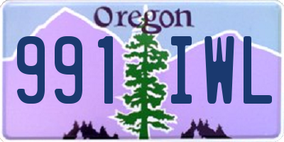 OR license plate 991IWL