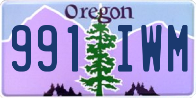 OR license plate 991IWM