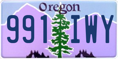 OR license plate 991IWY