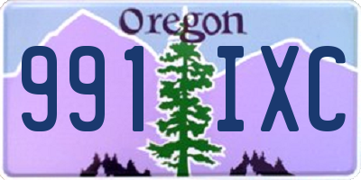 OR license plate 991IXC