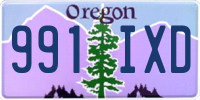 OR license plate 991IXD