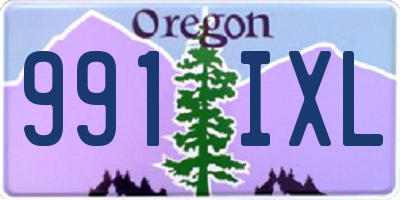 OR license plate 991IXL