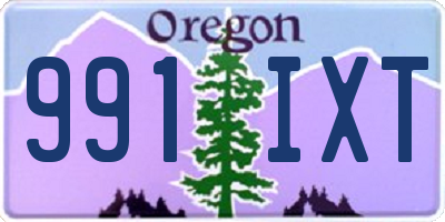 OR license plate 991IXT