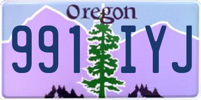 OR license plate 991IYJ