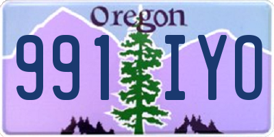 OR license plate 991IYO