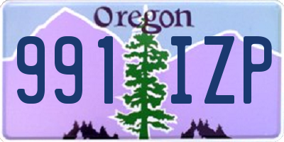 OR license plate 991IZP
