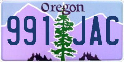 OR license plate 991JAC