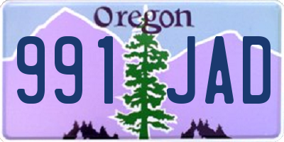 OR license plate 991JAD