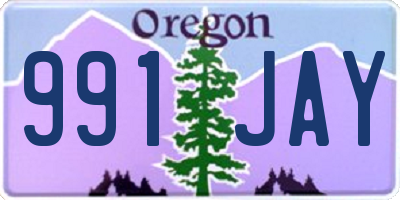 OR license plate 991JAY