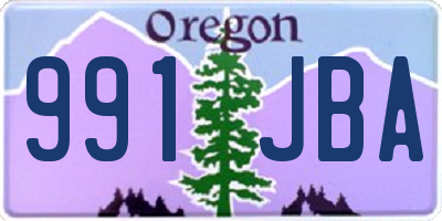 OR license plate 991JBA