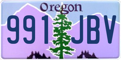 OR license plate 991JBV