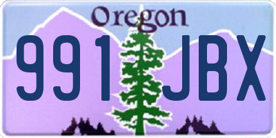 OR license plate 991JBX