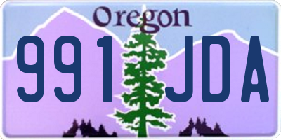 OR license plate 991JDA