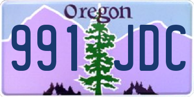 OR license plate 991JDC