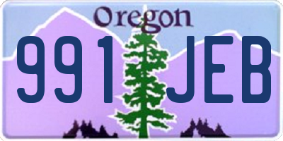 OR license plate 991JEB