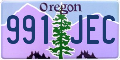 OR license plate 991JEC