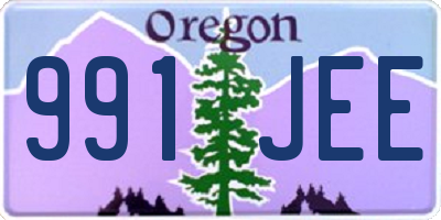 OR license plate 991JEE