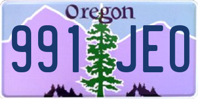 OR license plate 991JEO