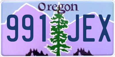 OR license plate 991JEX