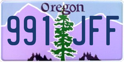 OR license plate 991JFF