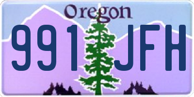 OR license plate 991JFH