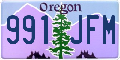 OR license plate 991JFM