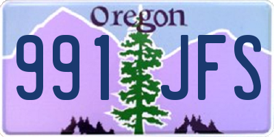 OR license plate 991JFS