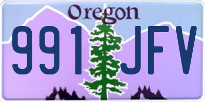 OR license plate 991JFV