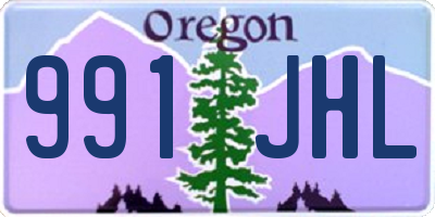 OR license plate 991JHL