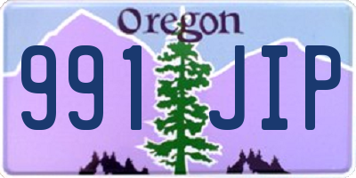 OR license plate 991JIP