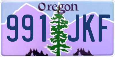 OR license plate 991JKF