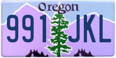 OR license plate 991JKL