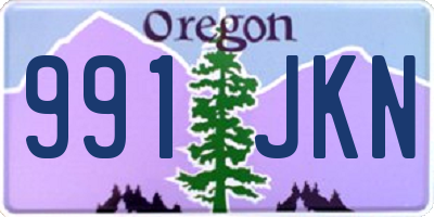 OR license plate 991JKN