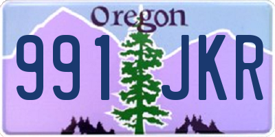 OR license plate 991JKR