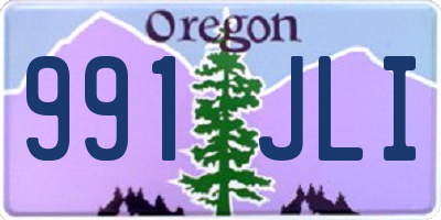 OR license plate 991JLI