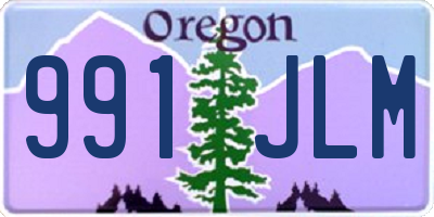OR license plate 991JLM