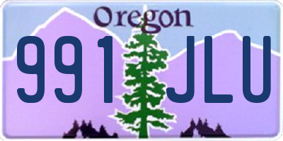 OR license plate 991JLU